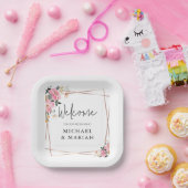 Willkommen bei der Hochzeit | Begrüßung Pappteller (Party)