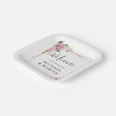 Willkommen bei der Hochzeit | Begrüßung Pappteller (Gewinkelt)