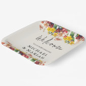 Willkommen bei der Hochzeit | Begrüßung Pappteller (Gewinkelt)