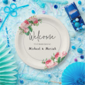 Willkommen bei der Hochzeit | Begrüßung Pappteller (Party)