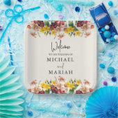 Willkommen bei der Hochzeit | Begrüßung Pappteller (Party)