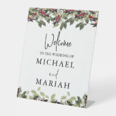 Willkommen bei der Hochzeit | Begrüßung Sockelschild (Vorderseite)