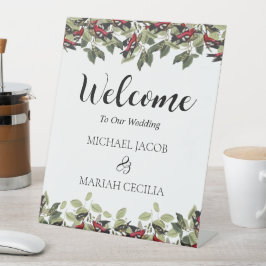 Willkommen bei der Hochzeit | Begrüßung Sockelschild