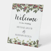 Willkommen bei der Hochzeit | Begrüßung Sockelschild (Vorderseite)