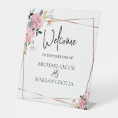 Willkommen bei der Hochzeit | Begrüßung Sockelschild (Vorderseite)