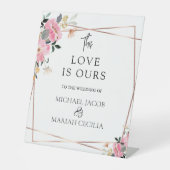 Willkommen bei der Hochzeit | Begrüßung Sockelschild (Vorderseite)