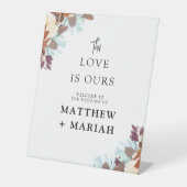 Willkommen bei der Hochzeit | Begrüßung Sockelschild (Vorderseite)