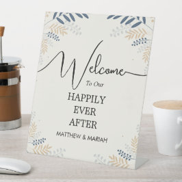 Willkommen bei der Hochzeit | Begrüßung Sockelschild