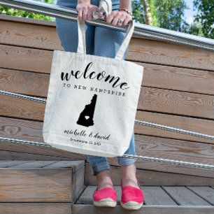 Willkommen bei der Hochzeit der Silhouette New Ham Tragetasche