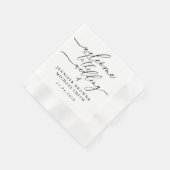 Willkommen bei der Hochzeit der Unterschrift des I Serviette (Ecke)