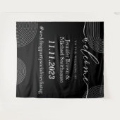 Willkommen bei der Hochzeit einfache geometrische  Wandteppich (Vorderseite (Horizontal))