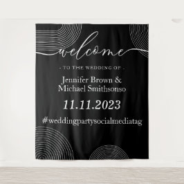 Willkommen bei der Hochzeit einfache geometrische  Wandteppich