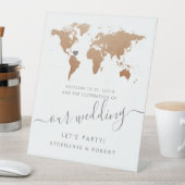 Willkommen bei der Hochzeit in Urlaubsort von Kupf Sockelschild (In Situ)