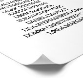 Willkommen bei der Hochzeit - Sitzkarte Poster (Ecke)