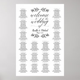 Willkommen bei der Hochzeit - Sitzkarte Poster