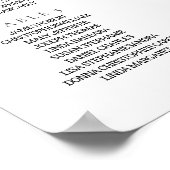 Willkommen bei der Hochzeit - Sitzplan N.2 Poster (Ecke)