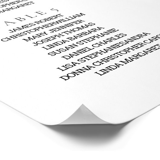 Willkommen bei der Hochzeit - Sitzplan N.2 Poster (Ecke)