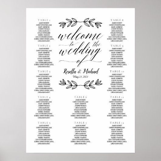 Willkommen bei der Hochzeit - Sitzplan N.2 Poster (Vorne)