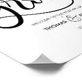 Willkommen bei der Hochzeit von - Gelassen Liebe w Poster (Ecke)