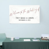 Willkommen bei der Hochzeit von Rose Gold Handwrit Banner (Messeveranstaltung)