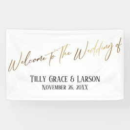 Willkommen bei der HochzeitGold Handwriting-Typogr Banner