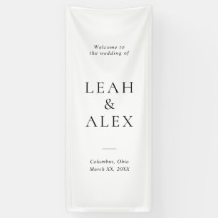 Willkommen bei der Hochzeitsdekoration Banner