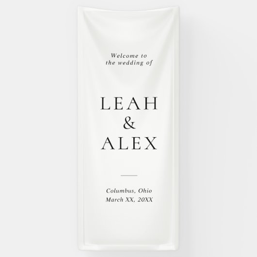 Willkommen bei der Hochzeitsdekoration Banner (Vertikal)