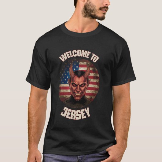 Willkommen bei der Jersey Devil-Kryptidenfolklore T-Shirt (Vorderseite)