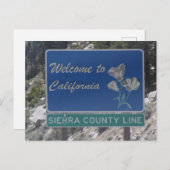 Willkommen bei der kalifornischen Postkarte (Vorne/Hinten)