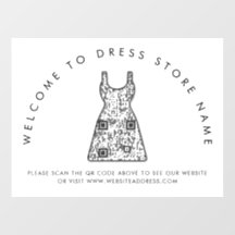 Willkommen bei der Kleidung Store Name QR Code Fen