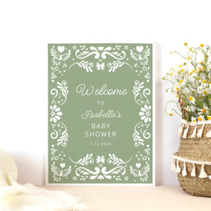 Willkommen bei der mexikanischen Sage Green Baby D Poster
