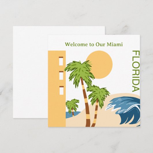 Willkommen bei der Miami Florida Card (Vorne/Hinten)