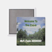 Willkommen bei der Miete des Cabin WiFi Code House Magnet (Vorderseite/Rückseite)