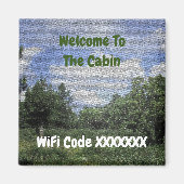 Willkommen bei der Miete des Cabin WiFi Code House Magnet (Vorne)