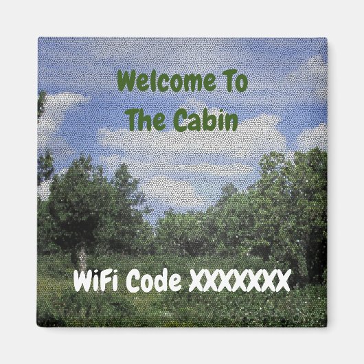 Willkommen bei der Miete des Cabin WiFi Code House Magnet (Vorne)