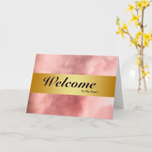 Willkommen bei der Minimal Gold Bladge Card des Te Karte (Gelbe Blume)