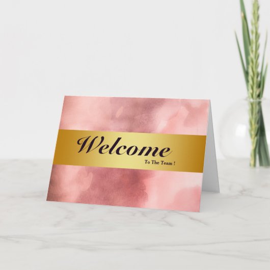 Willkommen bei der Minimal Gold Bladge Card des Te Karte (Vorderseite)