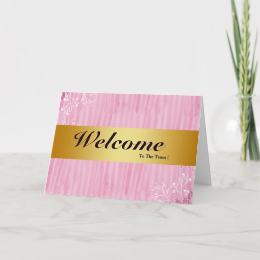 Willkommen bei der Minimal Gold Bladge Card des Te Karte (Vorderseite)