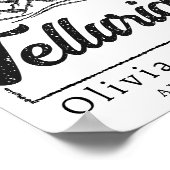 Willkommen bei der Minimalistischen Hochzeit von T Poster (Ecke)