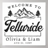 Willkommen bei der Minimalistischen Hochzeit von T Poster (Vorne)