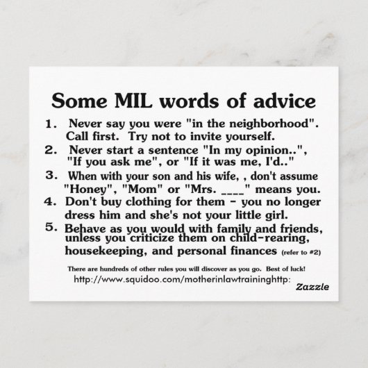 Willkommen bei der Mutter im Jurastudio Postkarte (Rückseite)