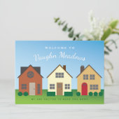 Willkommen bei der Nachbarschaftskarte für neue Ei Ankündigung (Stehend Vorderseite)