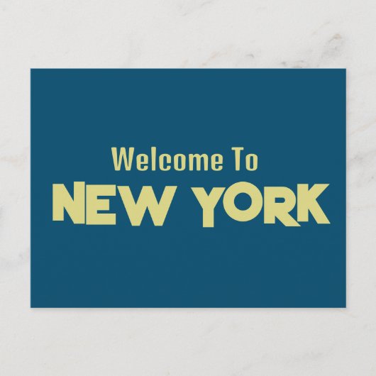 Willkommen bei der New York Postcard Postkarte (Vorderseite)