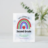 Willkommen bei der Niedlichen Rainbow Postcard der Postkarte (Stehend Vorderseite)