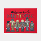 Willkommen bei der Nut House Nutcracker Türmatte (Vorderseite)