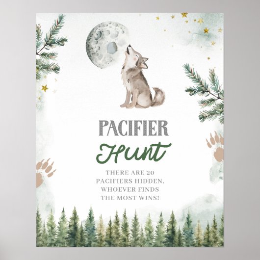 Willkommen bei der Pack Forest Wolf Schnuller Hunt Poster (Vorne)