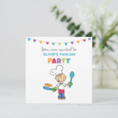 Willkommen bei der Pancake Party-Einladung Save The Date (Stehend Vorderseite)