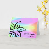 Willkommen bei der Pink & Black Floral Card des Te Karte (Gelbe Blume)