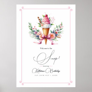 Willkommen bei der Scoop-Eiscreme-Brautparty Poster
