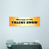 Willkommen bei der Talentshow Gelb und Orange Banner (Messeveranstaltung)